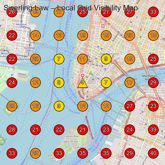 Swerling Law GeoGrid visibility map for Law Firm in New York